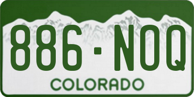 CO license plate 886NOQ