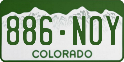 CO license plate 886NOY