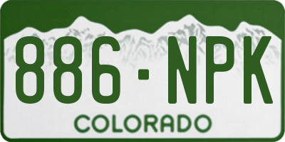 CO license plate 886NPK