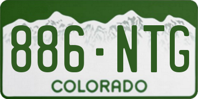 CO license plate 886NTG
