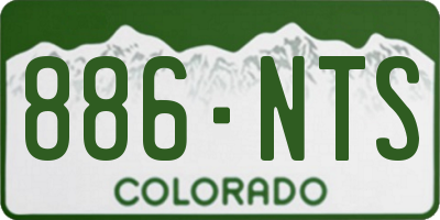 CO license plate 886NTS