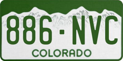CO license plate 886NVC