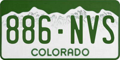 CO license plate 886NVS