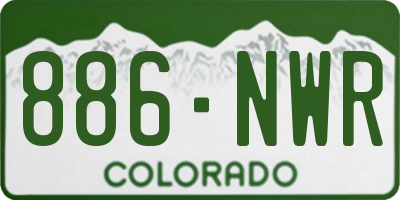 CO license plate 886NWR