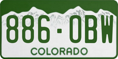 CO license plate 886OBW