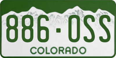 CO license plate 886OSS