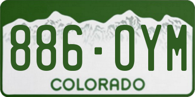 CO license plate 886OYM