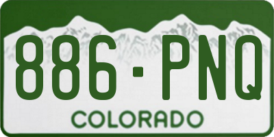 CO license plate 886PNQ