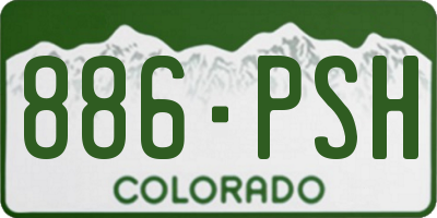 CO license plate 886PSH