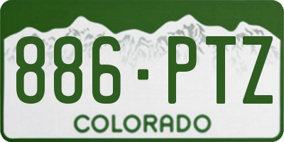 CO license plate 886PTZ