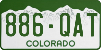 CO license plate 886QAT