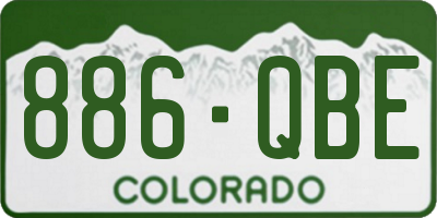 CO license plate 886QBE