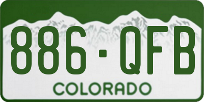CO license plate 886QFB