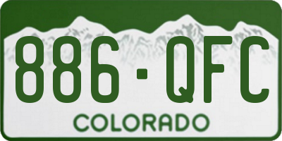 CO license plate 886QFC