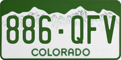 CO license plate 886QFV