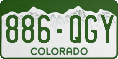 CO license plate 886QGY