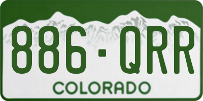 CO license plate 886QRR