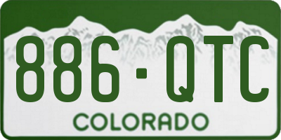 CO license plate 886QTC