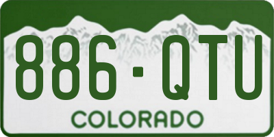 CO license plate 886QTU