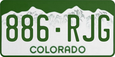 CO license plate 886RJG