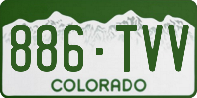 CO license plate 886TVV
