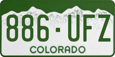CO license plate 886UFZ