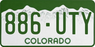 CO license plate 886UTY