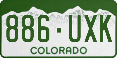 CO license plate 886UXK