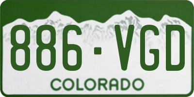 CO license plate 886VGD