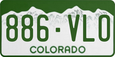 CO license plate 886VLO