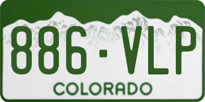 CO license plate 886VLP