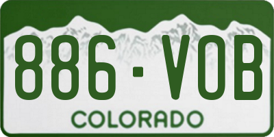 CO license plate 886VOB