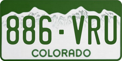CO license plate 886VRU