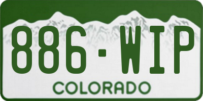 CO license plate 886WIP