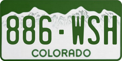 CO license plate 886WSH