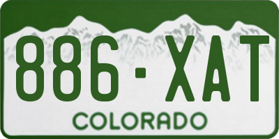 CO license plate 886XAT