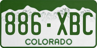 CO license plate 886XBC
