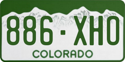 CO license plate 886XHO
