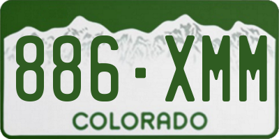 CO license plate 886XMM