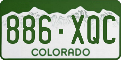 CO license plate 886XQC
