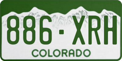 CO license plate 886XRH
