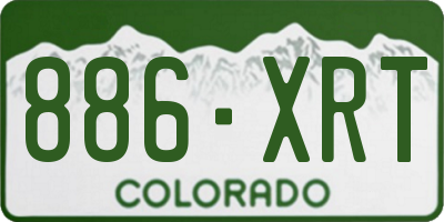 CO license plate 886XRT
