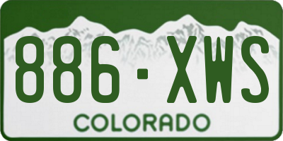 CO license plate 886XWS