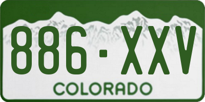 CO license plate 886XXV