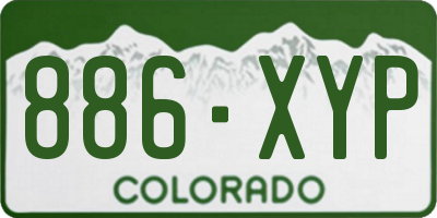 CO license plate 886XYP