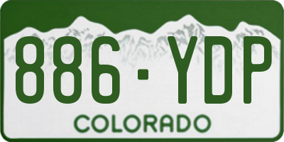 CO license plate 886YDP