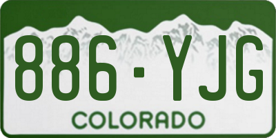 CO license plate 886YJG