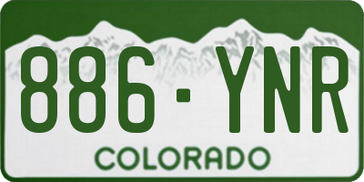 CO license plate 886YNR