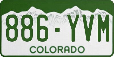 CO license plate 886YVM