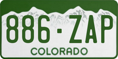 CO license plate 886ZAP